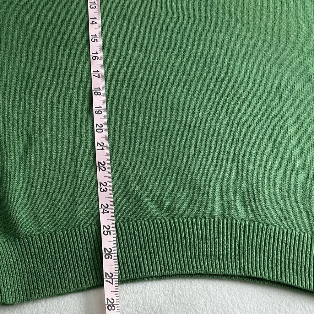 Pendleton Classic Green cotton & cashmere V-Neck Sweater